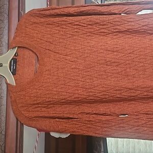 Mens Mondo Uomo Italian Pullover Sweater.Size XXL.Herringbone.Rust .